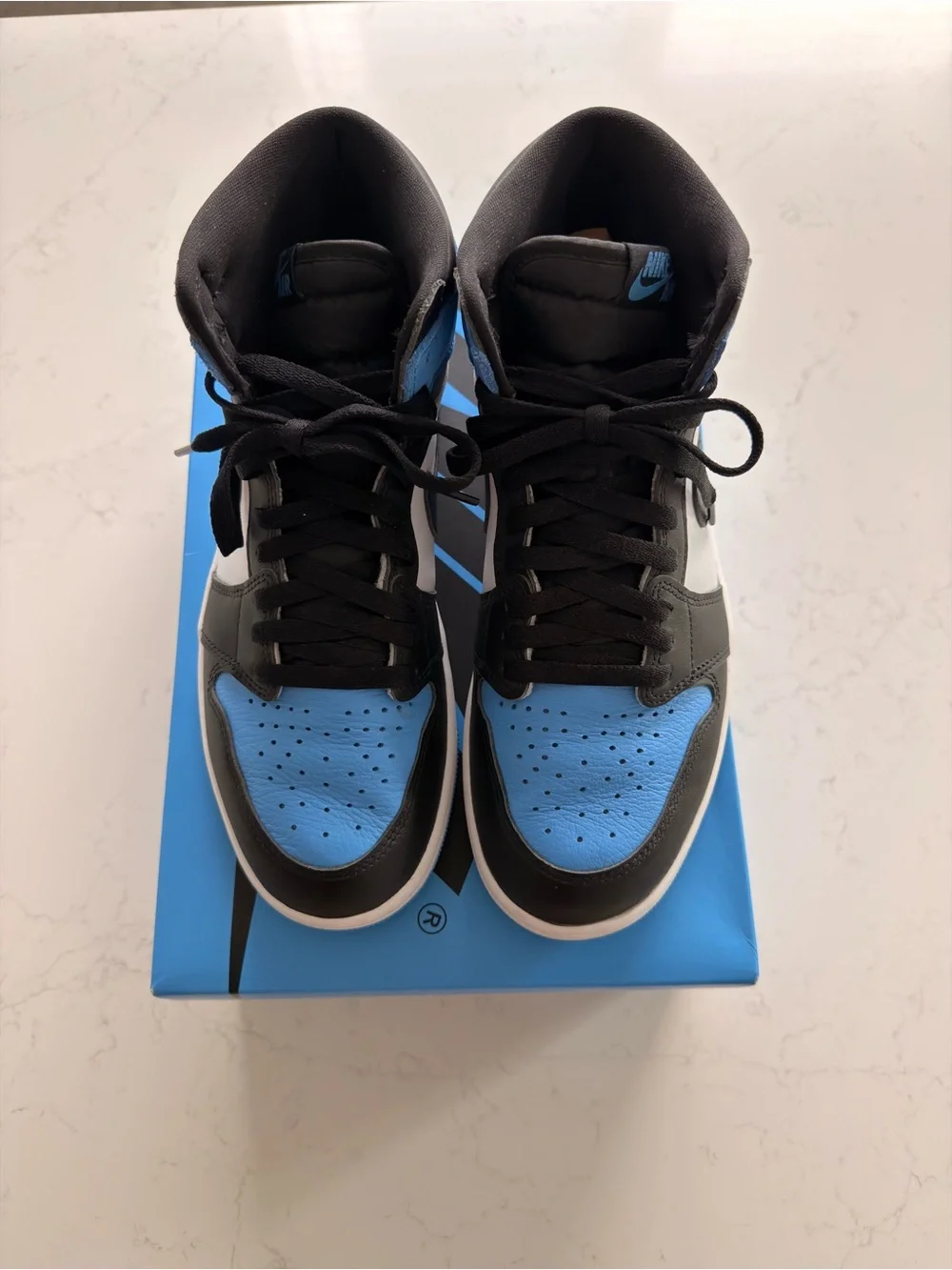 Nike Men’s Air Jordan 1 Retro High OG - Black, White, University Blue